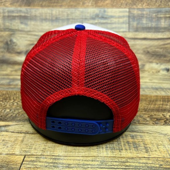 American Airlines Mens Trucker Hat Navy Snapback 60s Vintage Logo Baseball Cap - Picture 5 of 8